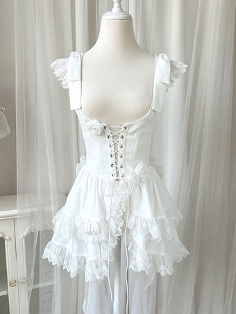 スイート ロリータ ドレス ポリエステル ノースリーブ スイート ロリータ ドレス