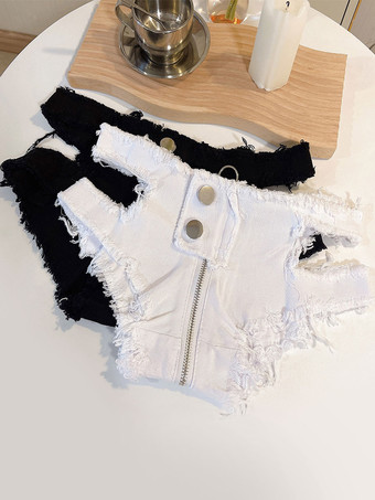 クラブウェア ボタン セクシー ブルー デニム ボトムス