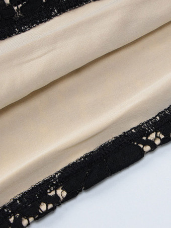 レースストラップネックノースリーブレースドレス