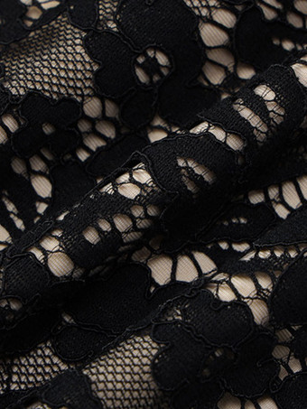 レースストラップネックノースリーブレースドレス