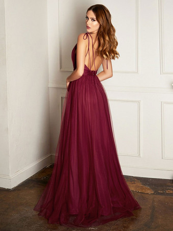 ブラック ロイヤル ウェディングドレス チュール Aライン ノースリーブ フロントスリット フロア丈 ブライダルガウン 無料カスタマイズ