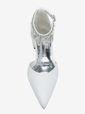 ブライダルシューズ ブライダルフラット PUレザー ポインテッドトゥ