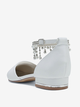 ブライダルシューズ ブライダルフラット PUレザー ポインテッドトゥ