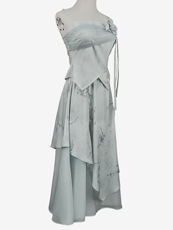 着物ロリータ JSK ドレス パステル グリーン ロリータ ジャンパー スカート