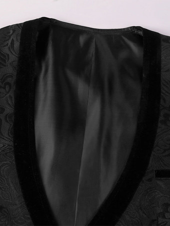 黒ヴィンテージトップレトロノースリーブポリエステルポリエステル繊維チョッキレトロ衣装男性のための