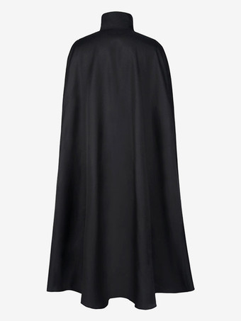 黒ヴィンテージトップレトログロメットノースリーブポリエステルポリエステル繊維マントレトロ衣装男性のための