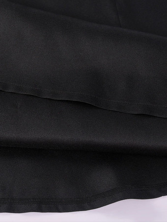 黒ヴィンテージトップレトログロメットノースリーブポリエステルポリエステル繊維マントレトロ衣装男性のための