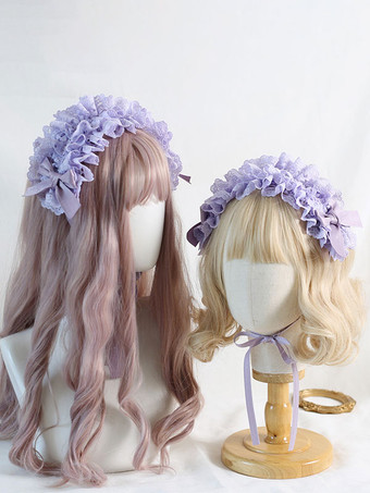 Steampunk Lolita Accesorios Azul Gris Lazos de encaje Gorros Poliéster Varios