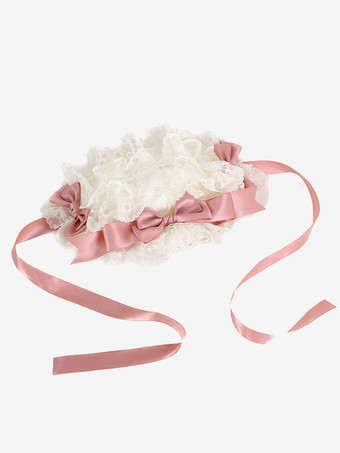 ロココスタイルロリータ帽子パープルレースフリルリボンアクセサリーポリエステルロリータアクセサリー