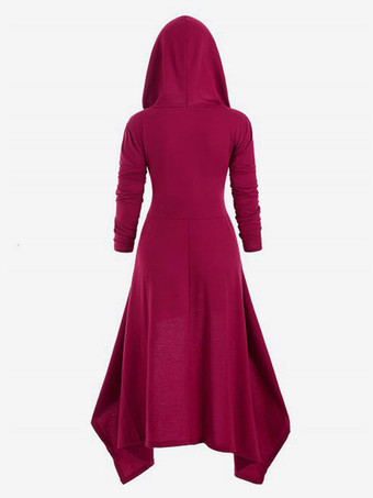 ブラック レトロ コスチューム 女性用 ポリエステル シフト ドレス マリー アントワネット コスチューム レトロ ヴィンテージ 衣類 バーガンディ