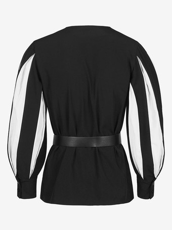 ブラックホワイトヴィンテージトップレトロストライプ長袖ポリエステルポリエステル繊維サッシレトロ衣装男性のための バーガンディ