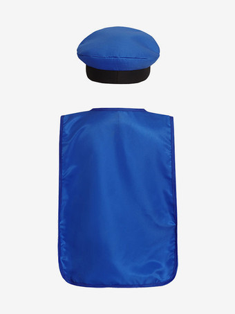 キッズハロウィンコスチュームブルーハロウィンポリエステル繊維ポリエステルセット子供のチョッキバッグ