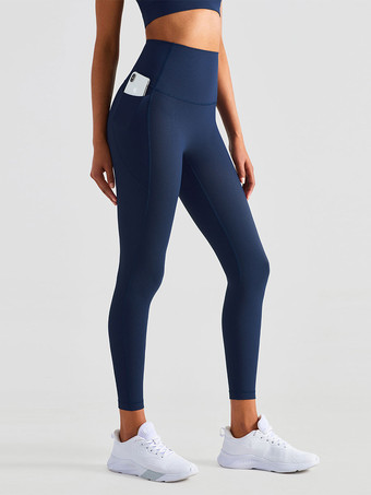 Pantaloni da yoga Leggings sportivi da corsa in nylon a vita alta per le donne