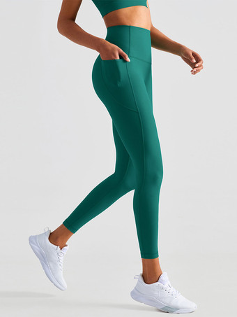 AcquamarinaPantaloni da yoga Leggings sportivi da corsa in nylon a vita alta per le donne