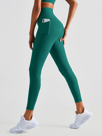 Pantaloni da yoga Leggings sportivi da corsa in nylon a vita alta per le donne