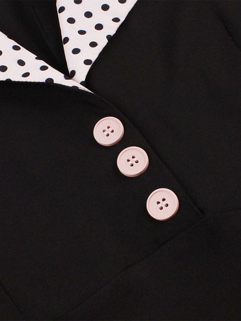 ヴィンテージ グラマー ドレス ピンク ポルカ ドット 1950 年代 オードリー ヘプバーン スタイル サッシュ 半袖 V ネック 膝丈 スイング ドレス