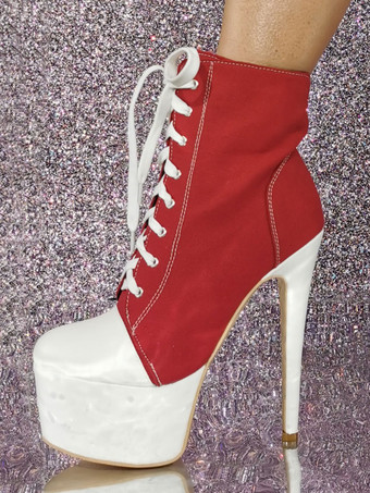 メンズセクシーブーツ アンクルブーツ プラットフォーム レースアップ ハイヒール ブーティ