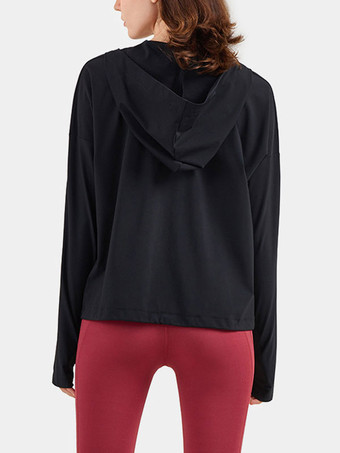 スポーツ アウター フード付き長袖 日焼け止め アクティブウェア