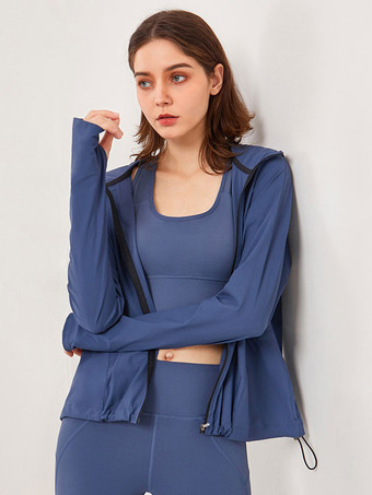 スポーツ アウター フード付き長袖 日焼け止め アクティブウェア