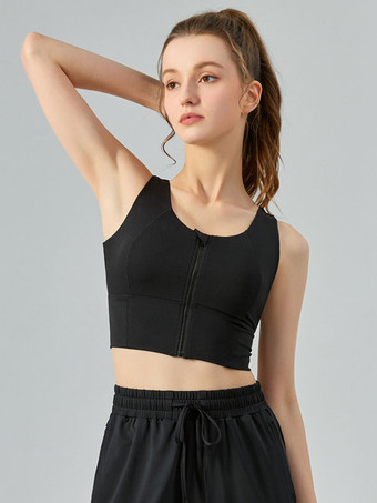 ブラック レディース テニス トップ ジュエル ネック ナイロン ノースリーブ アクティブウェア