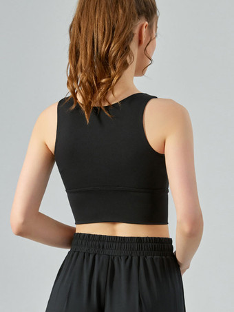 レディース テニス トップ ジュエル ネック ナイロン ノースリーブ アクティブウェア