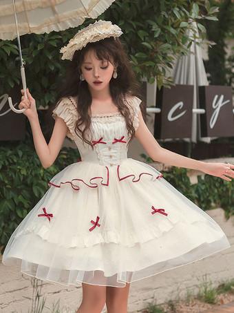 Sweet Lolita Dress Polyester Sleeveless Sweet Dress