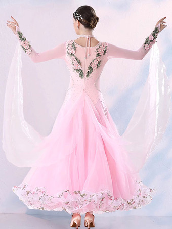 社交ダンス 衣装 ドレス ピンク