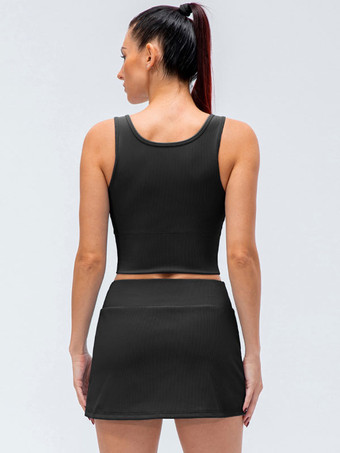 テニス スポーツ セット U ネック ノースリーブ ゴルフ アクティブウェア