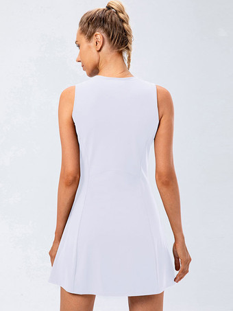 女性用テニスドレスノースリーブゴルフアクティブウェア