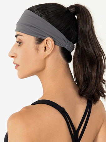 ダークグレー スポーツ ヘッドバンド 女性用アクティブ アクセサリー