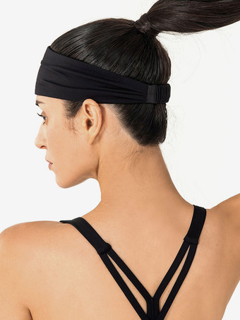 ブラック スポーツ ヘッドバンド 女性用アクティブ アクセサリー