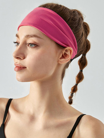 ローズレッド女性用スポーツヘッドバンドアクティブアクセサリー