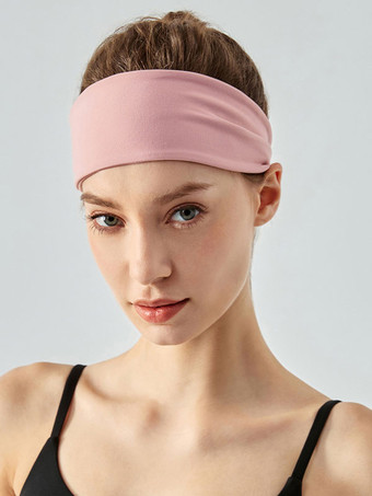 ピンク女性用スポーツヘッドバンドアクティブアクセサリー