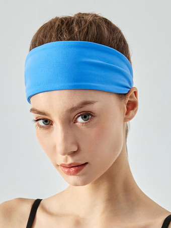 ブルー 女性用スポーツヘッドバンドアクティブアクセサリー