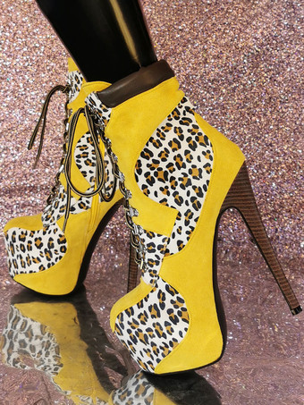 レディース マイクロ スエード アッパー ラウンドトゥ アンクル ブーツ