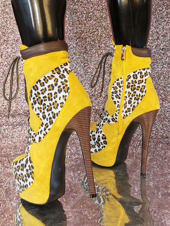 レディース マイクロ スエード アッパー ラウンドトゥ アンクル ブーツ