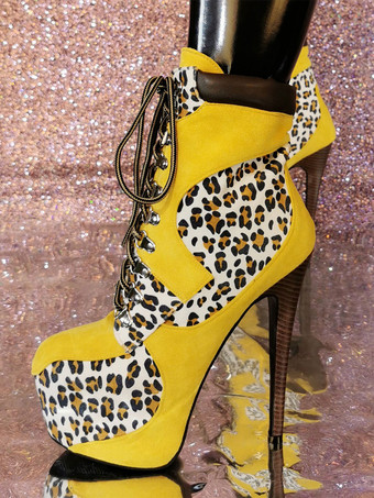 レディース マイクロ スエード アッパー ラウンドトゥ アンクル ブーツ