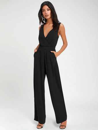 ブラック V ネック ノースリーブ ジッパー バックレス レース ワイド サマー ワンピース 衣装