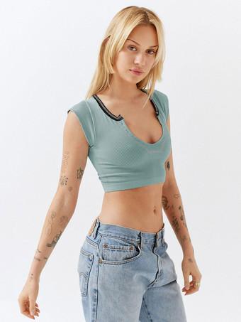 ライトグレー ライトグレーキャミトップ U ネックセクシーな女性キャミソール