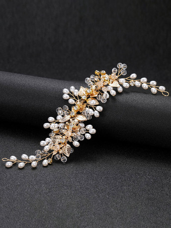 ゴールド 花嫁のためのウェディング ヘッドピース ヘア アクセサリー
