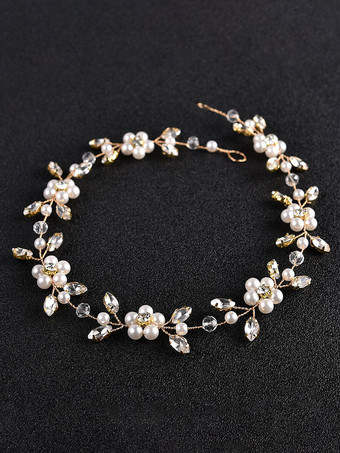 ゴールド ヘッドピース ウェディング メタル ブライダル ヘアアクセサリー