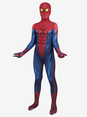 ブルー スパイダーマンコスチュームゲームコスプレアメイジングスパイダーマンキッズコスプレスーツ