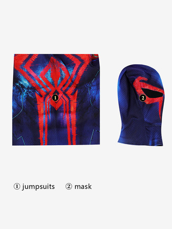 スパイダーバース2099 スパイダーマン ミゲル・オハラ キッド コスプレスーツ