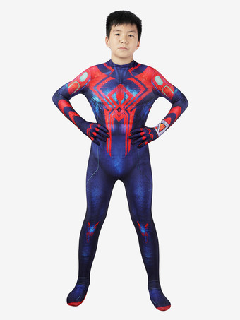 スパイダーバース2099 スパイダーマン ミゲル・オハラ キッド コスプレスーツ