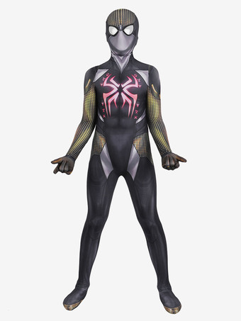 ダークレッドスパイダーマンコスチュームゲームコスプレスパイダーマンキッズコスプレスーツ
