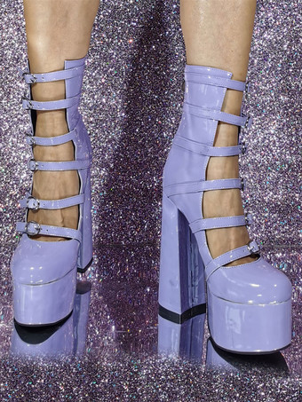 女性のセクシーなハイヒールの花のパテント PU アッパー パンプス