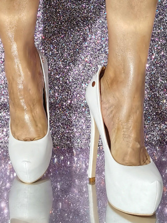 Décolleté in pelle PU sexy con tacco a spillo da donna