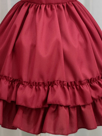 Süßes Lolita-Kleid aus Polyester mit kurzen Ärmeln