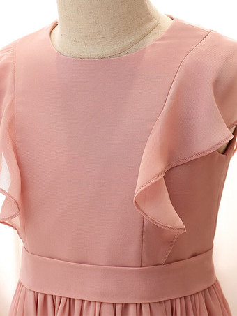 アイボリー スイート ノースリーブ サッシュ フラワー ガール ドレス ディナー ドレス