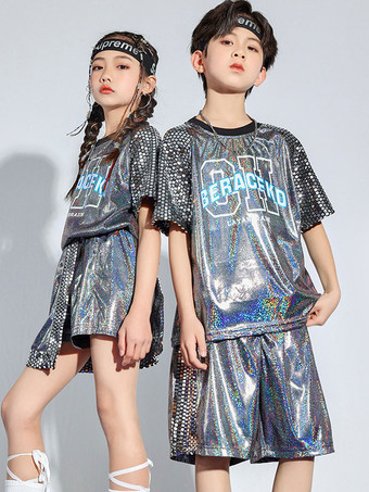 ジャズダンス衣装女性用ポリエステルスカートトップダンスウェア